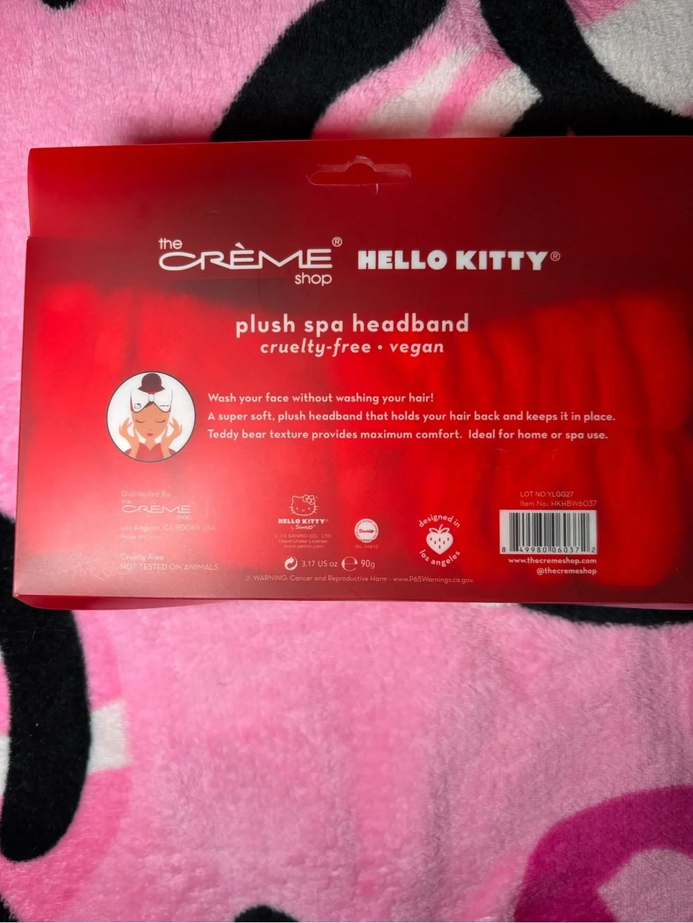 The Creme Shop Hello Kitty Plush Spa Headband